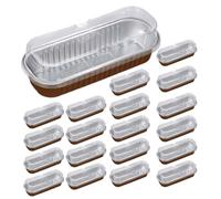 Generisch Mini teglie per torte, 20 pirottini rettangolari in alluminio