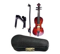 Generisch Mini violino con musica triste, decorazione per casa delle bambole, strumento musicale, da collezione, mini violino per scrivania, libreria, tavolino da caffè, bambini, appassionati