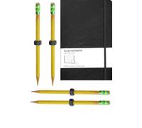 Generisch Minimalist Business Notepad & Sensory Fidget Pen Combo - A4 192-Page PU Leather Notebook with Strap & 4Pc Sliding Nut Anxiety Pencil