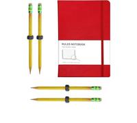 Generisch Minimalist Business Notepad & Sensory Fidget Pen Combo - A5 192-Page PU Leather Notebook with Strap & 4Pc Sliding Nut Anxiety Pencil