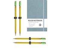 Generisch Minimalist Business Notepad & Sensory Fidget Pen Combo - B5 192-Page PU Leather Notebook with Strap & 4Pc Sliding Nut Anxiety Pencil