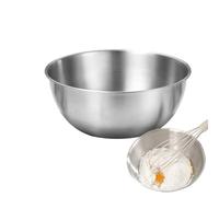 Generisch Mixing Bowls Stainless Steel - Food Grade Metal Cooking Basin, Deep Salad Bowl | Large Capacity Kitchen with Measurement Scale, Durable Heavy Duty For Washing Serving