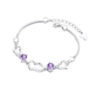Generisch Mm Perle Bracciale Frasi Gioielli Design Love Heart Jewelry Argento Bracciale Per Donne Bracciale Coppia Design Love Heart Jewelry Messaggi E Perline Colori Elastico Anelli, Taglia unica