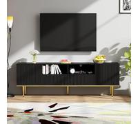 Generisch Mobile TV moderno con accenti dorati - 165 x 55 x 36 cm in legno per un elegante design del soggiorno in nero e oro