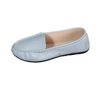 Generisch Mocassini da donna in pelle, per il tempo libero, comfort, scarpe basse, suola morbida, scarpe da lavoro, leggere, per escursioni, scarpe basse, mocassini, scarpe da barca, Celeste., 43 EU