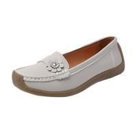 Generisch Mocassini da donna, mocassini piatti, eleganti, alla moda, casual, da barca, in pelle, con piede largo, senza dolore, per stare in piedi lunghi, Z03 grigio., 41 EU