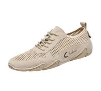 Generisch Mocassini, scarpe sportive da uomo, in rete, in gomma, per attività all'aperto, antiscivolo, traspiranti, morbide, per il tempo libero, leggere, da corsa su strada, bianco, 38 EU