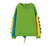 Generisch Moda casual manica lunga dinosauro maglia pentole per le donne camicetta allentata a chiusura alta, verde, S
