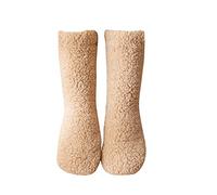 Generisch Moda invernale camera da letto per le donne che indossano calze in moquette tinta unita ispessite calze da neve tendine d'Achille, cachi, Taglia unica