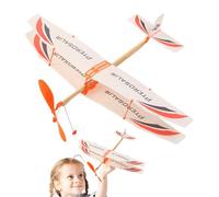 Generisch Modelli di aereo per bambini, set di aerei con elastico, modelli realistici di aeromobili | modelli colorati a due piani, giocattoli educativi per bambini e ragazze