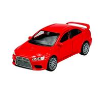 Generisch Modellino auto compatibile con Mitsubishi Lancer Evolution Evo X berlina rossa dal 2009 ca 1/34-1/39 in metallo modello auto Die Cast nuovo in scatola