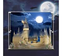 Generisch Modellino in acrilico compatibile con Lego 71043 Castle, Vetrina acrilica antipolvere, vetrina (senza modello), A,3 mm