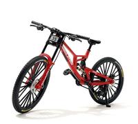 Generisch Modello universale di bicicletta con dita, scala 1:10, giocattolo per mountain bike, decorazione in miniatura, modello di bicicletta pieghevole (rosso-35)