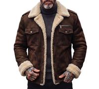 Generisch Moderna giacca in pile da uomo, classica, invernale | Superficie morbida e calda con elevato comfort in stile classico per la città