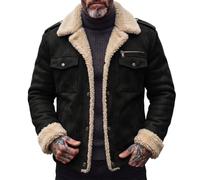Generisch Moderna giacca in pile da uomo, classica, invernale | Superficie morbida e calda con elevato comfort in stile classico per la città