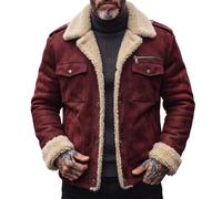 Generisch Moderna giacca in pile da uomo, classica, invernale | Superficie morbida e calda con elevato comfort in stile classico per la città