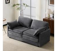 Generisch Moderno divano a 2 posti con cornice in legno, comodo divano per soggiorno e camera da letto, tessuto traspirante, design minimalista