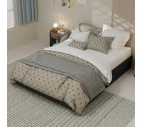 Generisch Moderno telaio letto 140 x 200 cm con funzione di sollevamento a gas - Design in velluto grigio - Telaio stabile, facile da montare - istruzioni incluse (lingua italiana non garantita)