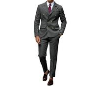 Generisch Moderno vestito da lavoro in due pezzi per occasioni formali, banchetti di nozze dal design elegante da uomo, grigio., L