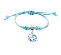 Generisch Mom Love Hand - Braccialetto regolabile a due vie, con ciondolo in cristallo, regalo per la festa della mamma, coppia di vibrazioni, Taglia unica, Lega di acciaio, Nessuna pietra preziosa