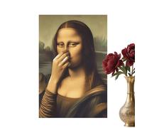 Generisch Mona Lisa Immagine, divertente decorazione per la casa - stravagante decorazione per il bagno, per ristorante, giardino, interni, festività, casa, camera, dormitorio, appartamento, vacanze