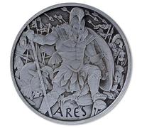 Generisch Moneta d'argento da 1 oz Tuvalu - Gods of Olympus: Ares 2023-1 Oz argento anticato Edizione: 1.500!