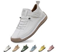 Generisch Montela Sneaker da donna 2026 Nuove scarpe in pelle ortopediche comode, senza dolore, traspiranti, impermeabili, di supporto per piedi nudi con chiusura in per tutti i giorni all'aria aperta