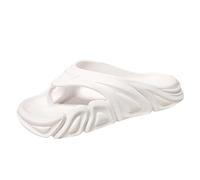 Generisch Mules Pantofole da uomo a sandwich per uomo, estive, suole spesse, calci sulle feci, toccanti pantofole carattere, scarpe da spiaggia in EVA casual, bianco, 40 EU