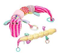 Generisch Musical Crocodile Toy, Plush Stuffed Toys, Activity for, Multisensory Development Soft with Sounds, Crinkles, and Textures, Gift for Newborns, Boys, Girls, Birthday or Shower