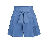 Generisch Mutande da donna alla moda culottes per donna con ampia forma della gamba, design squisito per eleganza nella vita di tutti i giorni, pantaloncini estivi, Blu, XL