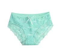 Generisch Mutande da donna in cotone a vita alta slip hipster intimo da donna traspirante Panties snellente intimo intimo intimo sportivo per feste clubwear, verde, Taglia unica