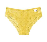 Generisch Mutande da donna in cotone, leggere, traspiranti, morbide, comode, elasticizzati, per yoga, sport, senza cuciture, sexy, a tenuta corta, giallo., M