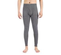 Generisch Mutande lunghe da uomo in cotone biologico di alta qualità, semplici mutande termiche, calde, elasticizzate, biancheria intima termica spessa, vestibilità sottile, a, L