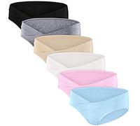 Generisch Mutandine a forma di V maternità gravidanza vita bassa cotone postpartum, multicolore, XL