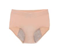 Generisch Mutandine a vita alta, a prova di perdite, da donna, in cotone a prova di perdite, per tutta la notte, mutandine mestruali, biancheria intima rossa, cachi, 3XL Kurz