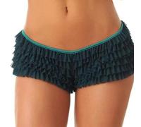 Generisch Mutandine da donna con volant in chiffon trasparente - Pantaloni giocosi con volant multipli | Lingerie o accessorio per costume, Stil_c01 verde, L