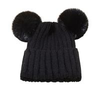 Generisch N Cap Winter Hat Toddler Beanie Hats Girl Boy Beanie for Kids Knit Warm for Cold Weather Uomo Berretto Inverno, Nero , Taglia unica