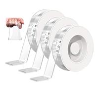 Generisch Nano, nastro extra large doppio sided, nastro nano trasparente e resistente, resistente e rimovibile, nastro di montaggio multipurpose trasparente, 2 pezzi