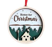 Generisch natalizia con scritta "Frohe Weihnachten", robusta decorazione natalizia con immagine della cassetta delle lettere rossa, di Natale creativa per decorazioni festive