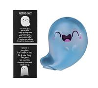 Generisch nel buio Ghost Halloween - Statua fantasma luminosa da 3 pollici | Figura in resina con confezione regalo decorazione per le vacanze | Camera da soggiorno all'aperto Halloween