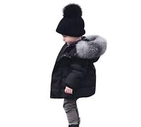 Generisch Neonati Bambini Bambini Bambino Ragazzi Cappotti Invernali Addensare Pile Ragazze Giacca di Mezzogiorno 2025 Abbigliamento Walker Giacca Inverno, Nero , 4-5 Anni