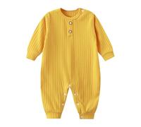 Generisch Neonato Neonato Caldo Romper Body Neonato Homewear ispessito Primavera E Autunno Abbigliamento Tuta Da Neve, giallo., 12-18 Mesi