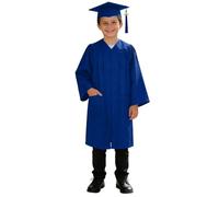 Generisch Nome della categoria del prodotto: vestito da laurea con cappello, set lucido per bambini dai 2 ai 9 anni, adatto per il tempo libero, la scuola e le attività all'aperto, Blu, 6-7 Anni