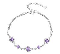 Generisch Nonna Per Bracciale Rosa Sterling Silver Cuore Bracciale Cubic Zirconia Regolabile Bracciali Scelta Naturale Bracciale Donne Anelli, Taglia unica, Rame