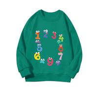 Generisch Number Day Girls and Boys Kids - Felpa a maniche lunghe per bambini, verde, 12-13 Jahre