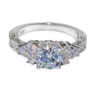 Generisch O Anelli Set di Guarnizioni Acqua Per Gioielli Matrimonio Donne Colore Oro Bianco Anelli 2 Partner Anelli, 9, lega di zinco, Non pietra preziosa