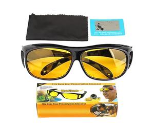 Generisch Occhiali da guida notturna, design ergonomico, visione notturna antiriflesso, si adatta agli occhiali per guidare, camminare o andare in bicicletta con messa a fuoco migliorata