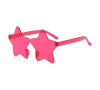 Generisch Occhiali da sole a forma di stella, alla , per uso quotidiano, per piscina, compleanno, festival musicali, concerti, Halloween, feste a tema, vacanze di Natale, Rosa caldo, Siehe