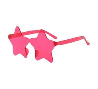 Generisch Occhiali da sole a forma di stella - Eleganti occhiali da piscina - Occhiali da sole per feste musicali Halloween feste concerti vacanze quotidiane Natale uomo donna, Rosa caldo, Siehe