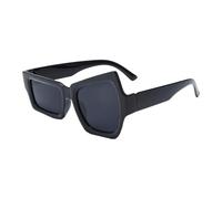 Generisch Occhiali da sole da donna, forma elegante e insolita, occhiali da sole alla con protezione UV per uomo e donna, per guida, escursionismo, attività all'aperto, Montatura nera, pellicola